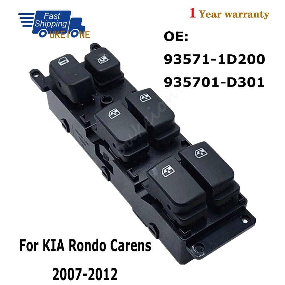 

For KIA Rondo Carens 2007-2012 Electric Power Maser Window Door Switch Button Front Left Car Accessories 93571-1D200 935701-D301