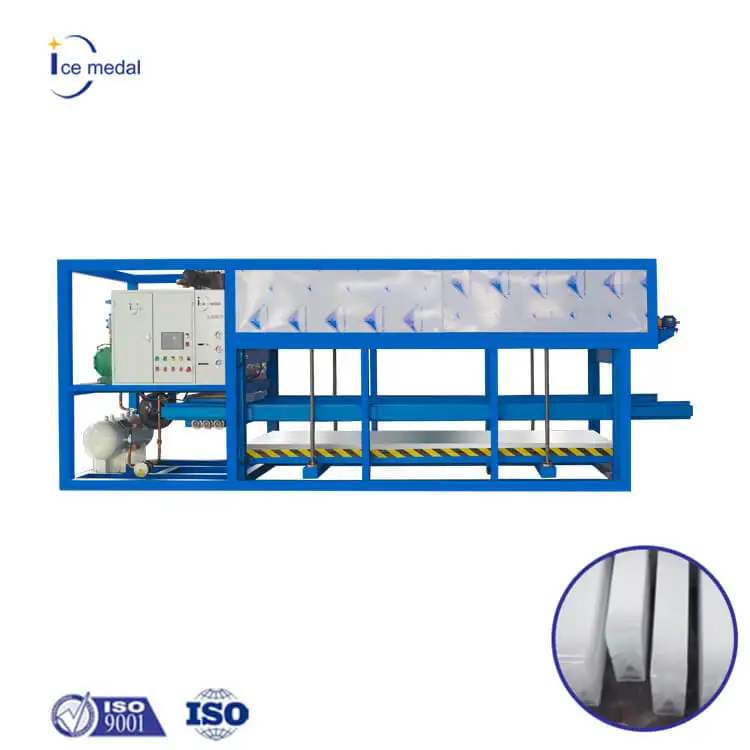 Icemedal Direct Cooling Ice Block Machine 5 Ton/24h Industrial Automatic Control Motor & Gear PLC+Touch Screen