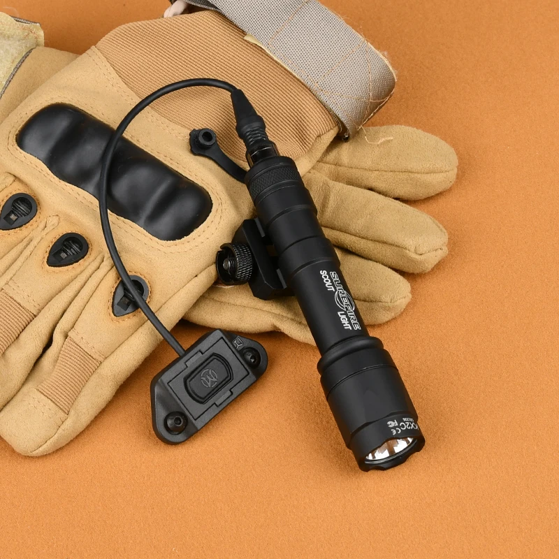 Tactical Surefir M600 M300 Airsoft Flashlight Scout Light Modbutton Lite Switch MLok Keymod Hunting Weapon Lamp Rifle White LED