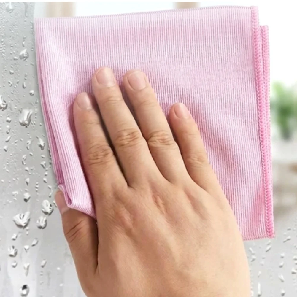 8pcs Mirror Wipes 40x40cm Thickened Superfine Fiber for lint Free Reusable for Glass Kitchen Mirrors and Smooth Countertops