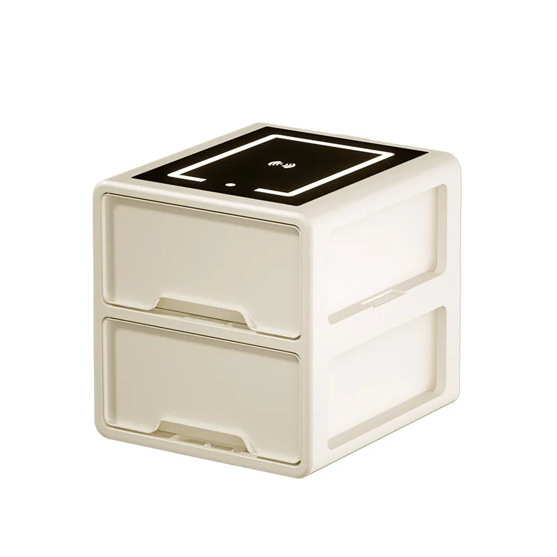 Charging Multi-layer Locker Free Installation Bedside Table Drawer Snack Storage Cabinet Home Bedroom Living Room with Wireless