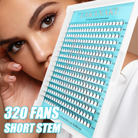 Lakanaku 320 Fans Premade Volume Fans 3D 4D 5D 6D Soft Cashmere Matte Eyelashes Large Capacity Cilios Individual Lash Extension