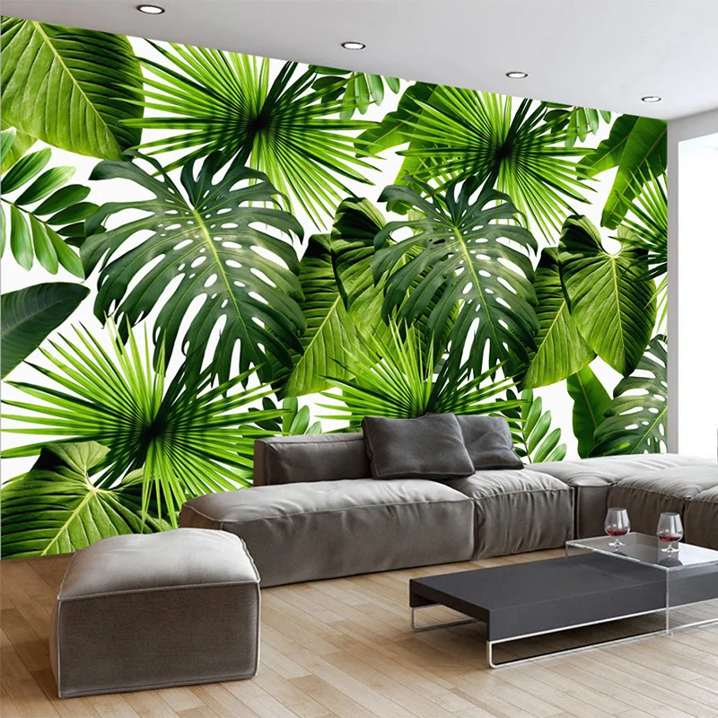 

Modern Custom Photo Mural Plant Leaves Pastoral Wallpaper Living Room Bedroom 3D Landscape Backdrop Wall Background Home Decor