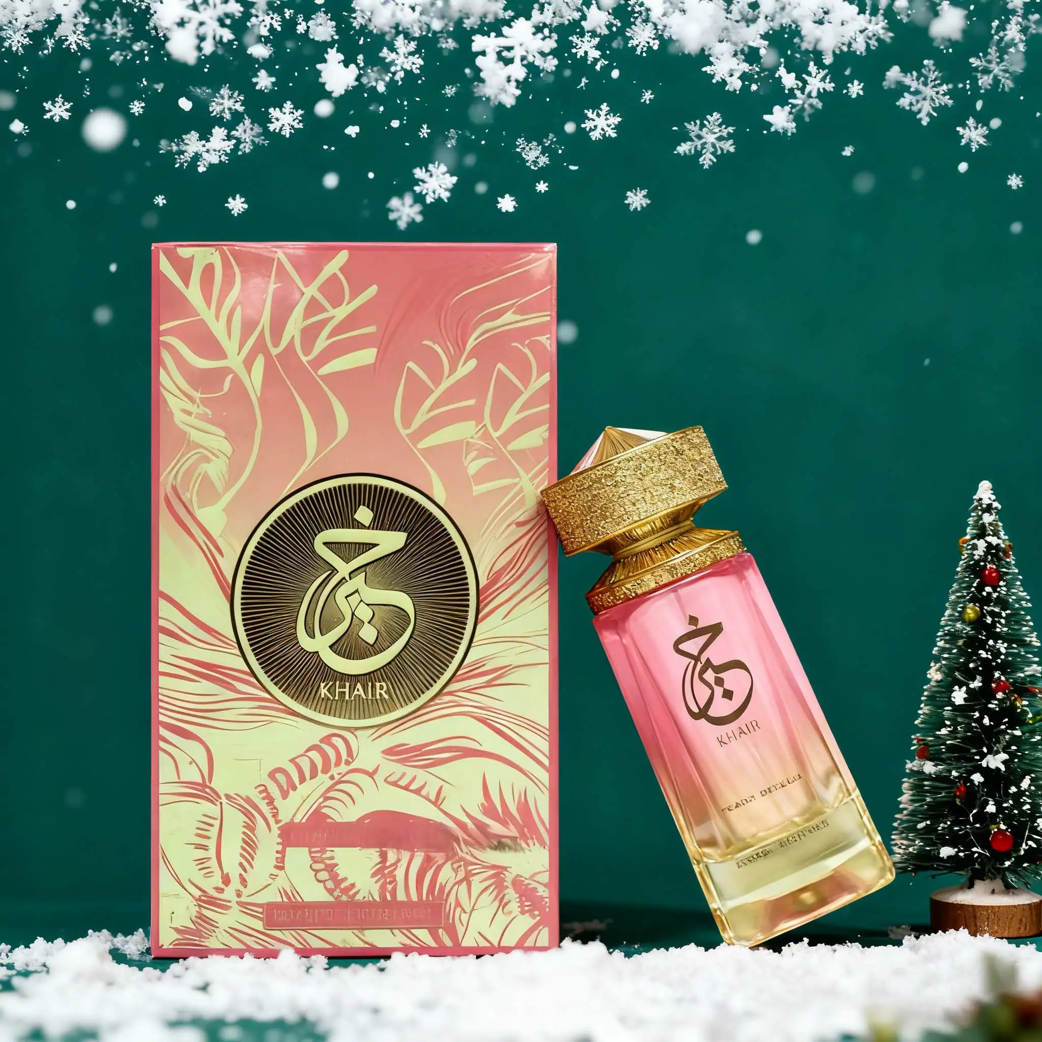 

Khair Peach Delulu is an oriental vanilla perfume for men and women, with peach, guava and nectarine, lasting fragrance
