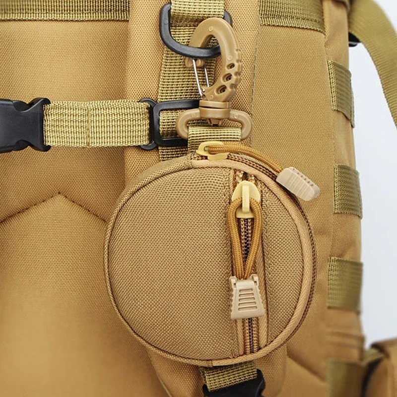 

1000D New Outdoor Casual Men Coin Wallet Portable Mini Money Coin Pouch Keys Holder Waist Bag Round Small Case Zipper Wallet