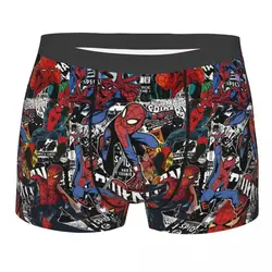 Custom Spider Man Collage Underwear Men Stretch Boxer Briefs Shorts Panties Soft Underpants For Male