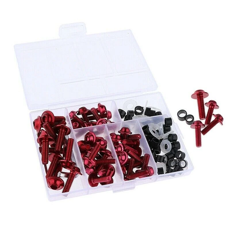 New 158PCS Universal Motorcycle Fairing Screws Nuts Kit Moto Body Work Bolts Screw For YZF R1 R6 R3 2004- 2008