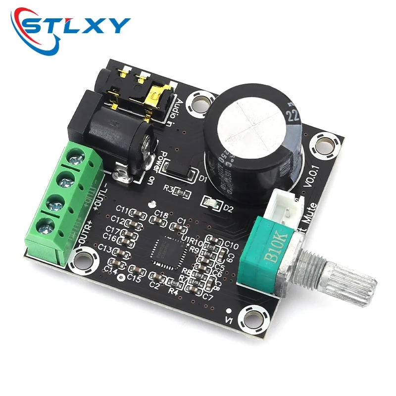 1pcs PAM8610 Digital Power Amplifier Board 2x15w Dual Channel Stereo Mini Class D 12V Mini Hi-Fi Audio Stereo Module
