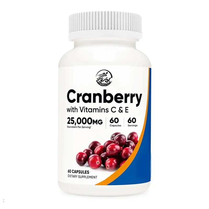 

Cranberry Extract (25000 Milligrams) (60 Vegetarian Capsules) Contains Vitamin C and Vitamin E