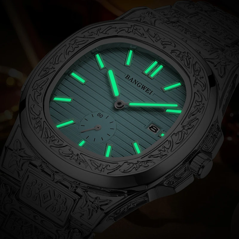 BANGWEI 2025 Роскошные женские часы, деловые светящиеся модные кварцевые наручные часы, водонепроницаемые элегантные часы, женские часы reloj mujer