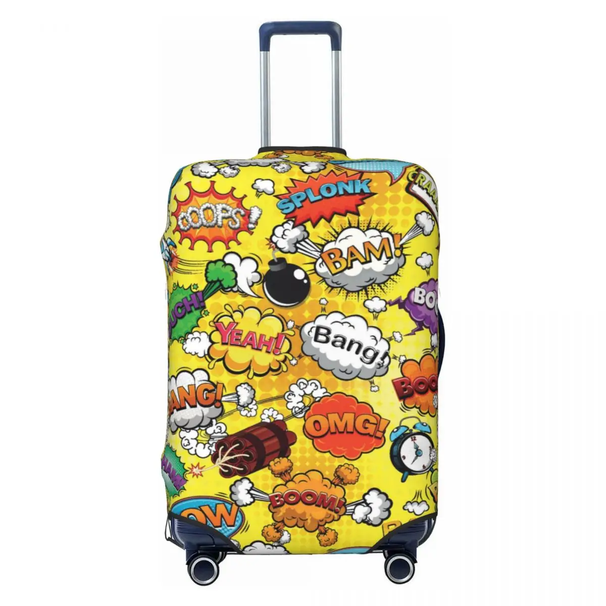 

Colorful Speech Bubbles Art Suitcase Cover Dust Proof Travel Luggage Covers for 18-32 inch