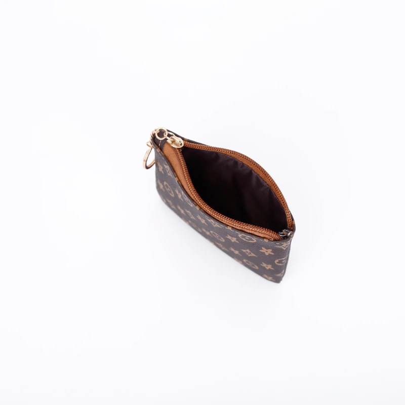 Classic floral zipper coin purse mini wallet small wallet compact printed wallet mini bag coin purse image 4