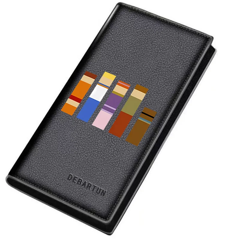 Abstract vertical blocks simple design Men's Long Wallets Business Stylish Printing Design Casual Use Christmas Valentine's Fath