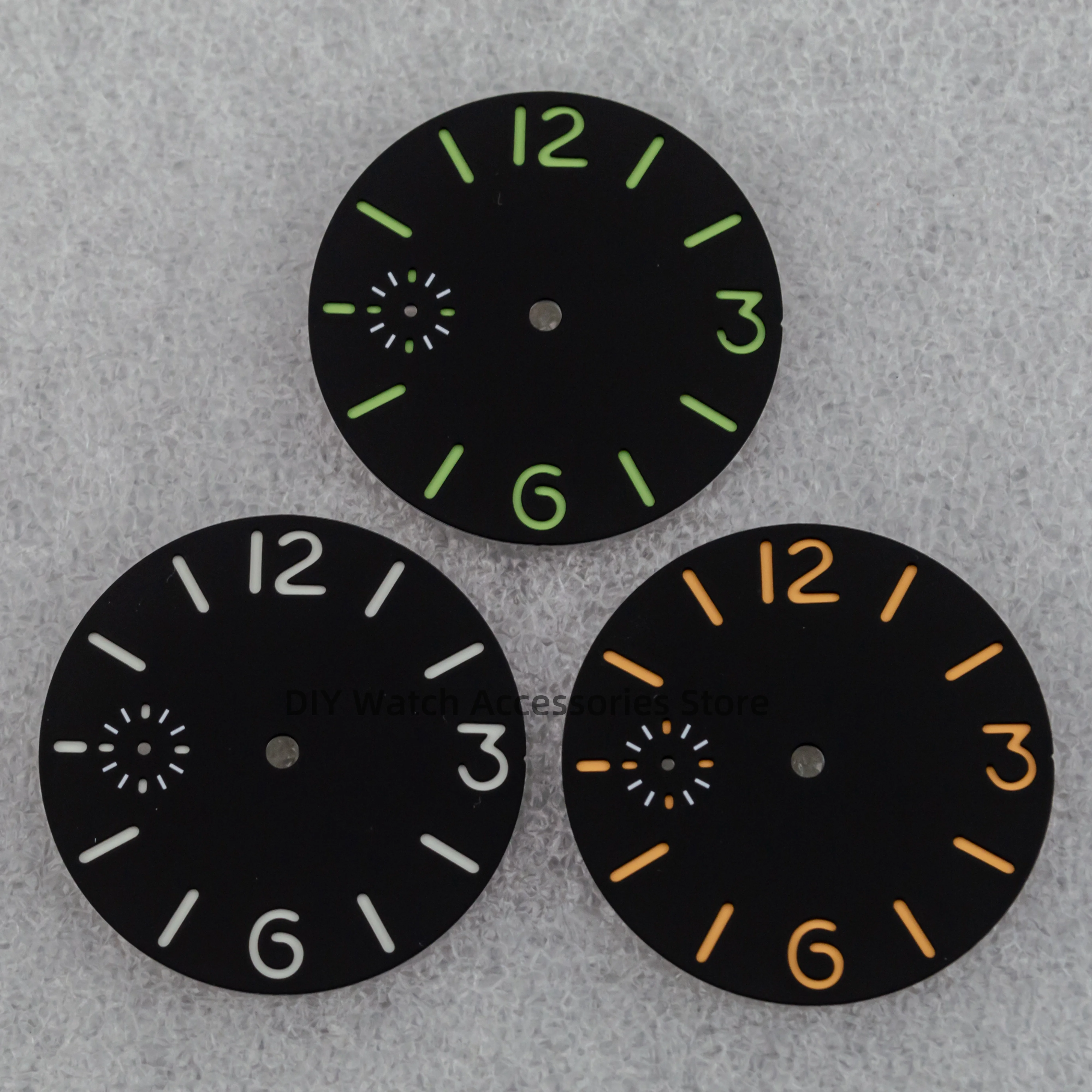 عالية الجودة PAM الهاتفي خمر الهاتفي الرجعية 36 مللي متر ساعة الطلب الأخضر مضيئة ساعة الطلب ل ETA6497/6498/ST3600 ساعة يد تعمل بالحركة أجزاء