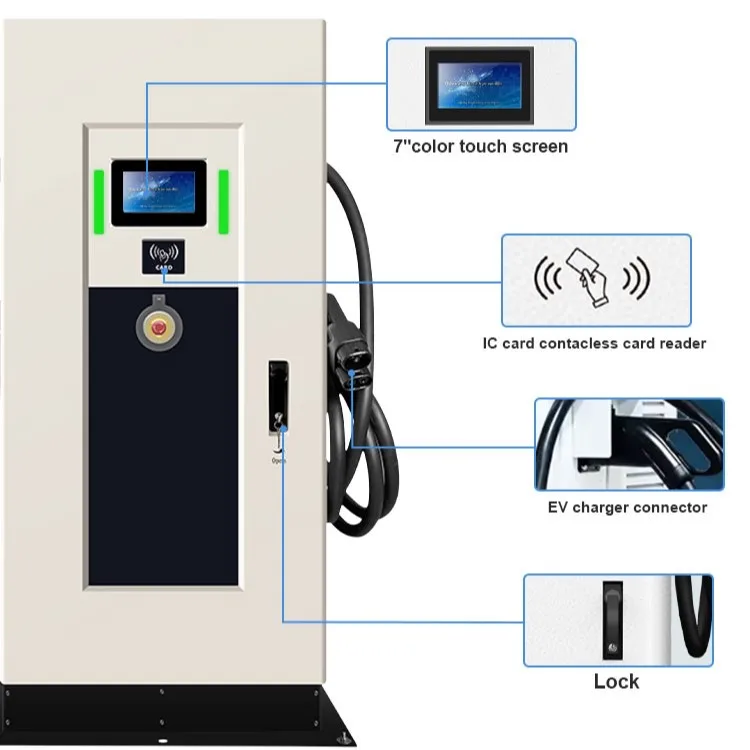 Direct Sale IP54 Floor Mounted 80KW GBT Fast Ev Charger Station Electric Vehicle DC Charging Pile for EQC