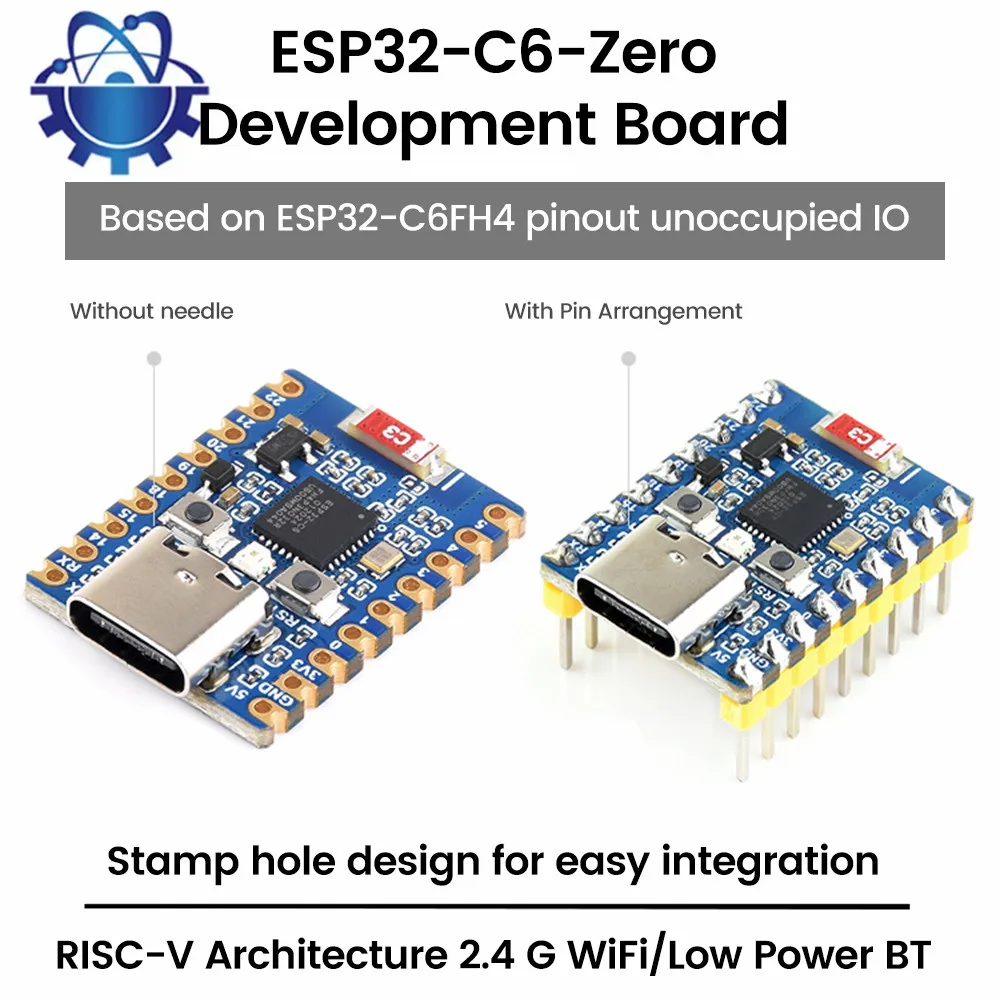 ESP32-C6-Zero Development Board Mini WiFi 6 Bluetooth Module Dual Mode Communication Onboard 4MB flash ESP32-C6FH4 Processor