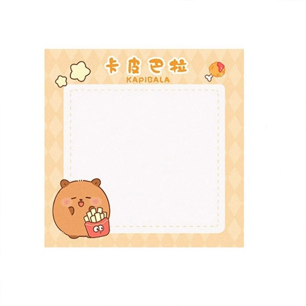 Multifunction Cute Capybara Sticky Note Self-adhesive N Times Capybara Memo Pad Notepad Notebook Message Paper Office