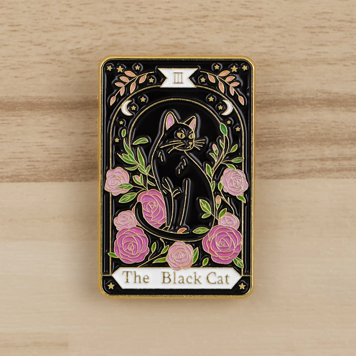 The Black Cat Enamel Pin Tarot -Card Badges on Backpack Brooches for Women Lapel Pins Animal Jewelry Cosplay Accessories Toys