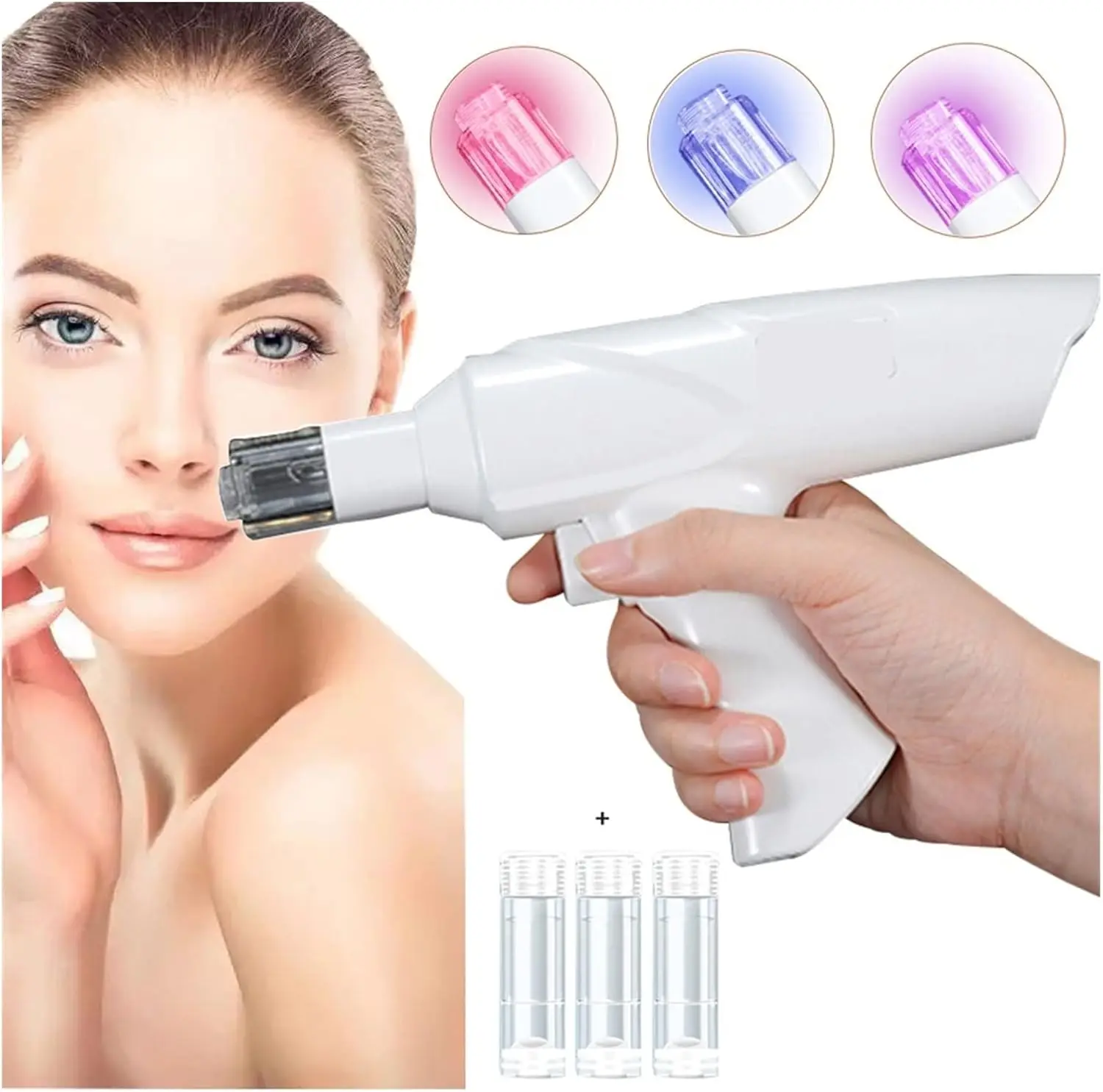 Microdermabrasion Device Nano Beauty Pen, Wireless Home Use Facial Device Wrinkles Care, 88% Better Serum Absorption Painless