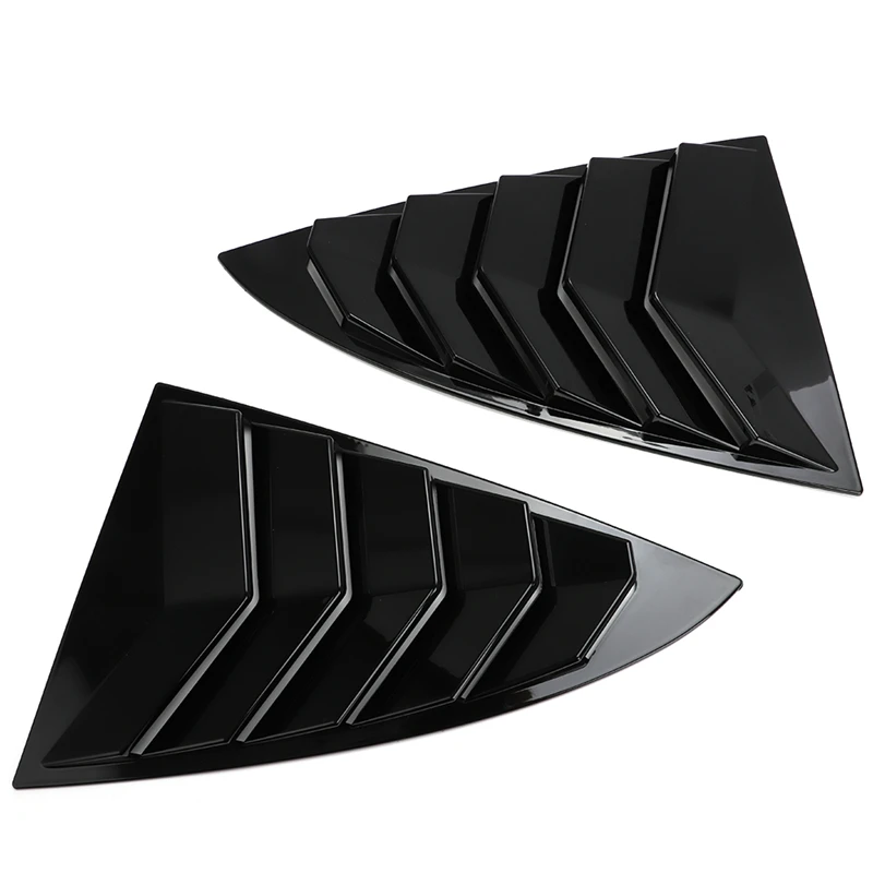 Gloss Black Car Rear Triangle Window Shutter Cover Sport Style Window Louver Side Vent Trim For Tesla Model 3 Y 2021 2022 2023