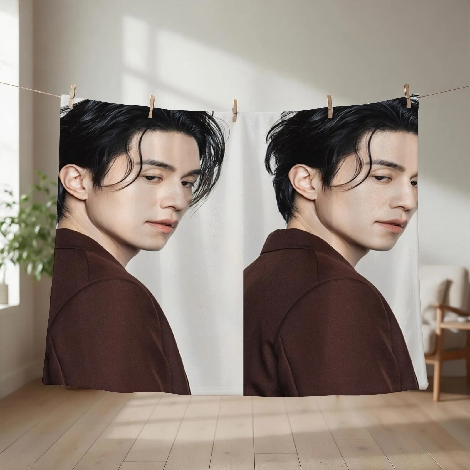 lee dong wook actor Throw Blanket couch cozy soft plush fuzzy picnic outdoor blanket