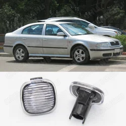 2pcs For Skoda Octavia MK1 A4 2001 2002 2003 2004 2005 2006 2007-2011 Car-Styling Marker Turn Signal Light Repeater Without Bulb