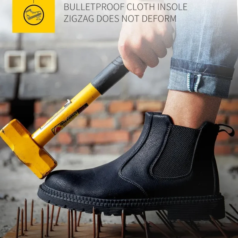 Stahlkappen-Arbeitsschuhe für Herren, wasserdichte Sicherheitsschuhe aus Leder, robuste Sicherheitsschuhe für Industrie und Bauwesen mit Stahlkappe_voghion.com