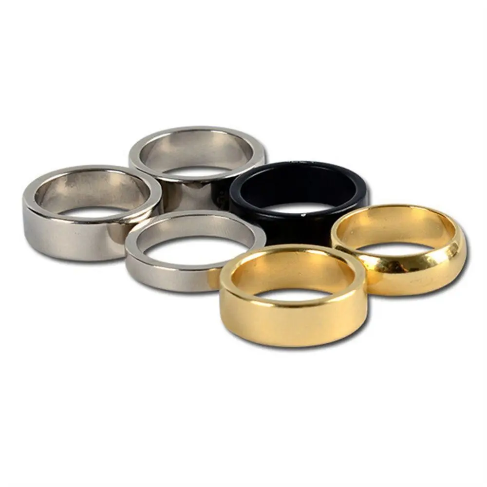 Magic Tricks Magnetic Magic Ring 18mm/19mm/20mm/21mm Circular Arc Magician Ring Performance Gold Silver Plate Wizard PK Ring