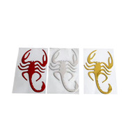 1pc Car Reflective 3D Scorpion Pattern Sticker Decal Decoration Motorcycle Scooter Cafe Racer Old School Bobber Touring