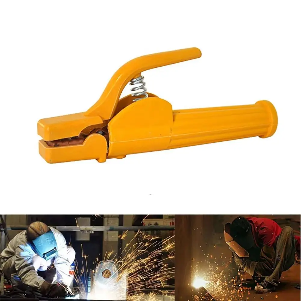 Heat Resistant Welding Tongs Insulated Handle Heavy Duty Welding Electrode Holder Ergonomic Labor-Saving Design