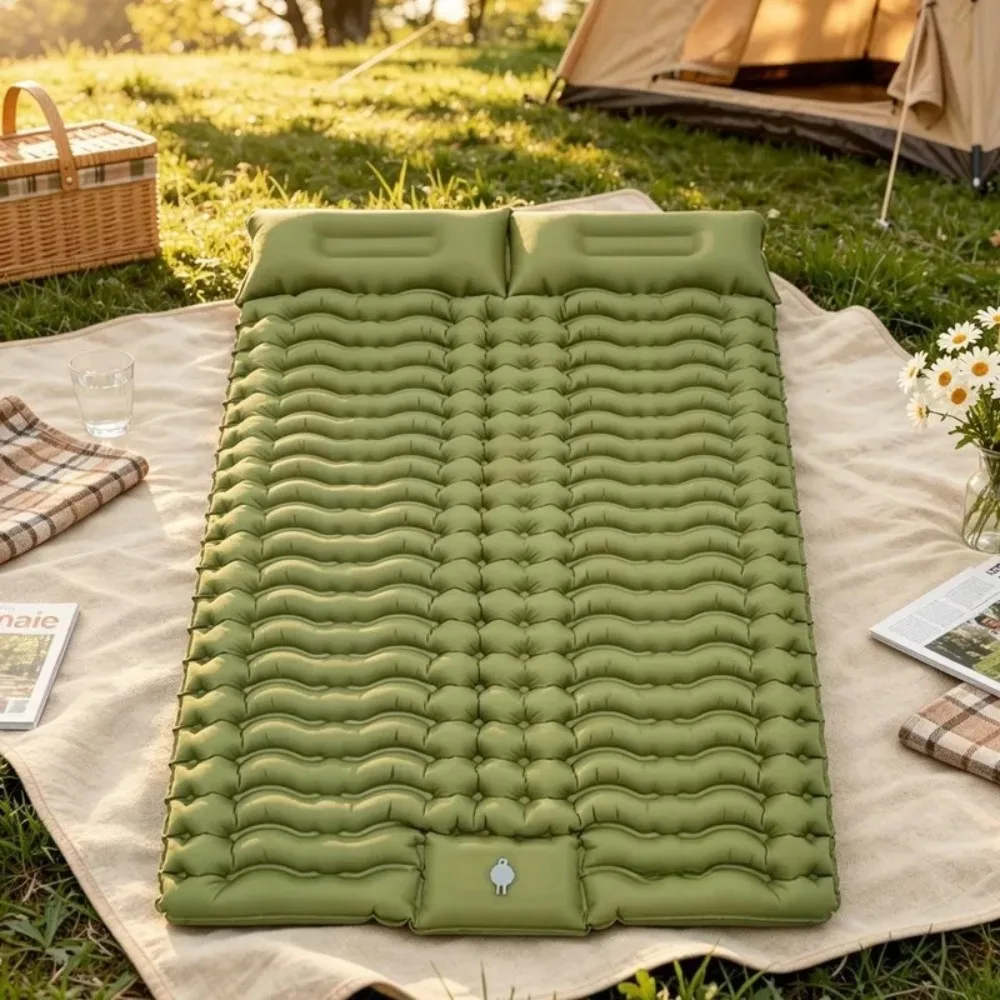 Camping Inflatable Mattress TPU Thickened Sleeping Pad Portable Air Bed for Outdoor Hiking Travel Lunch Break Adults