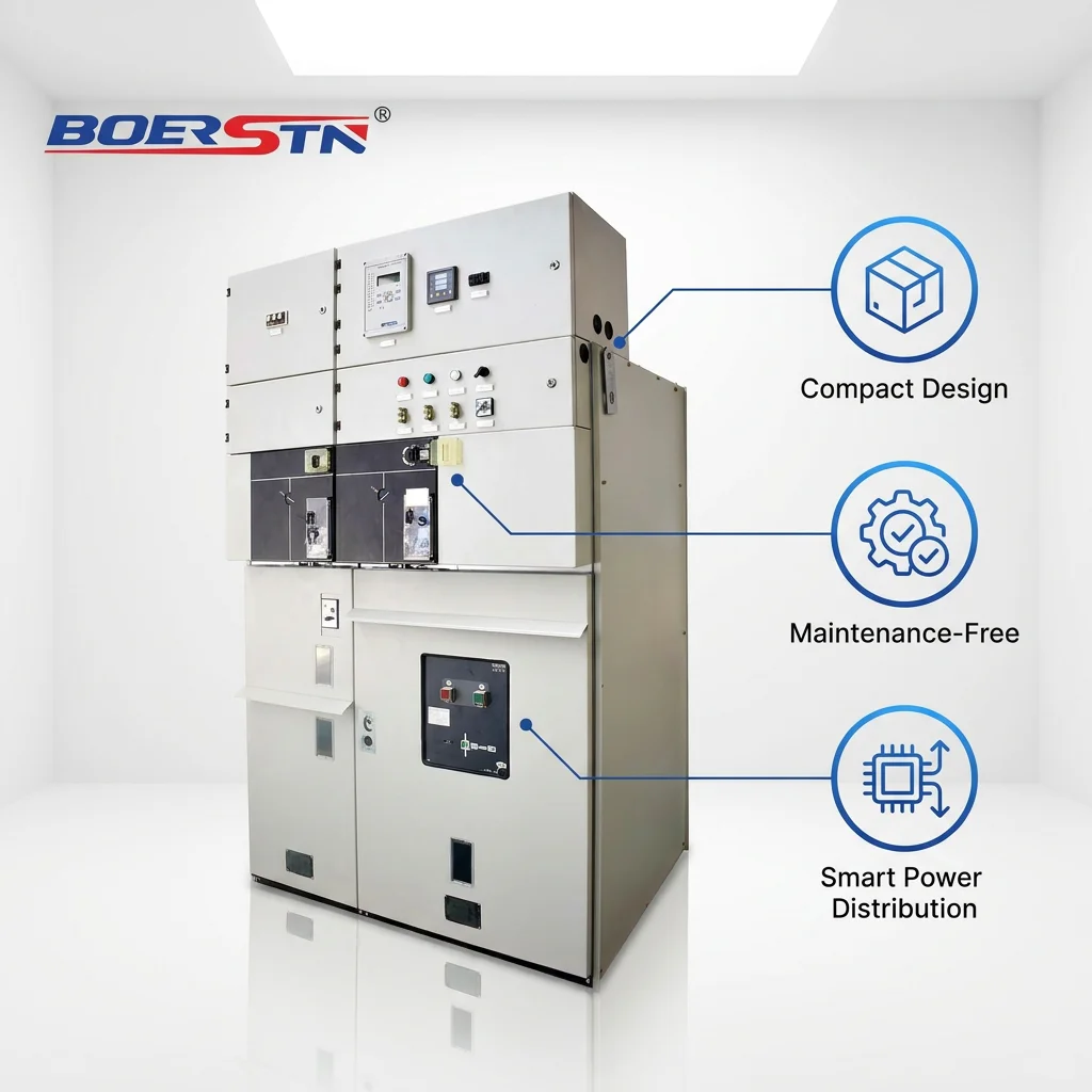 SF6 Gas Insulated Switchgear 11KV 630A 25KA Ring Main Unit RMU Medium Voltage Substation Power Distribution Panel Switchboard