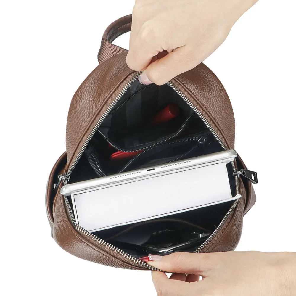 Royal Bagger Genuine Leather Backpacks for Women Large Capacity Back Pack Fashion Simple Commuter Handbag 2712