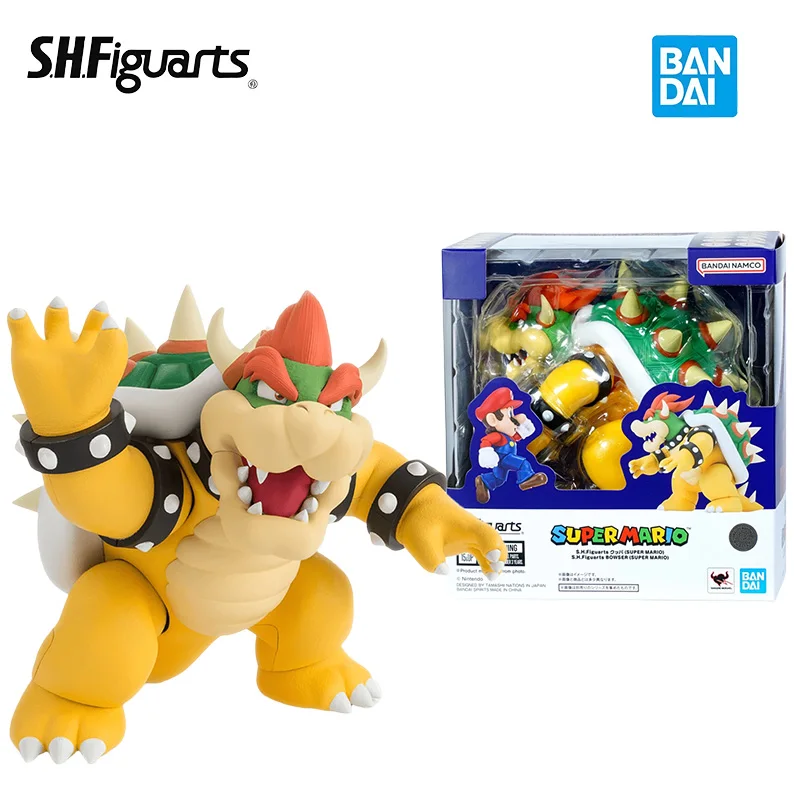 Authentieke Bandai Shf Super Mario Luigi Joint Beweegbare Humanoïde Pop Cartoon Speelgoed Desktop Ornament Kinderfestival Cadeau