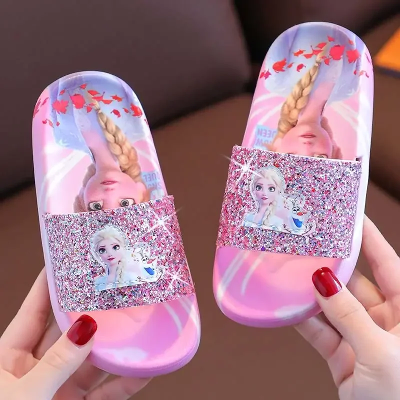 Hasbro Elsa personalized creative cartoon girls' slippers cute anime movie character kawaii indoor soft-soled slippers wholesale