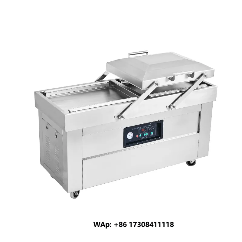Double Chamber groove Vacuum Food Packaging Meat Machine Bag Sealing Machine for Home Restaurant Hotel Chamber Vacuum Sealer