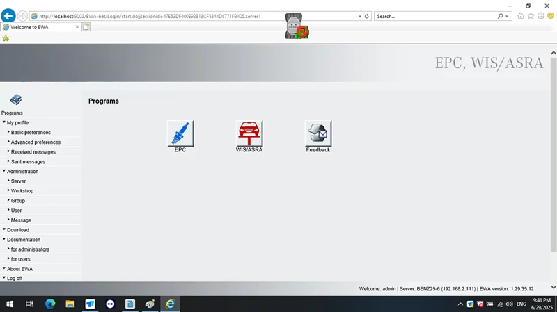 برنامج تشخيص MB Star C6 SD Connect C6 SSD 2025.06V متعدد اللغات HDD أجهزة كاملة Xen.try DT.S,WIS, EPC,VE-DIAMO