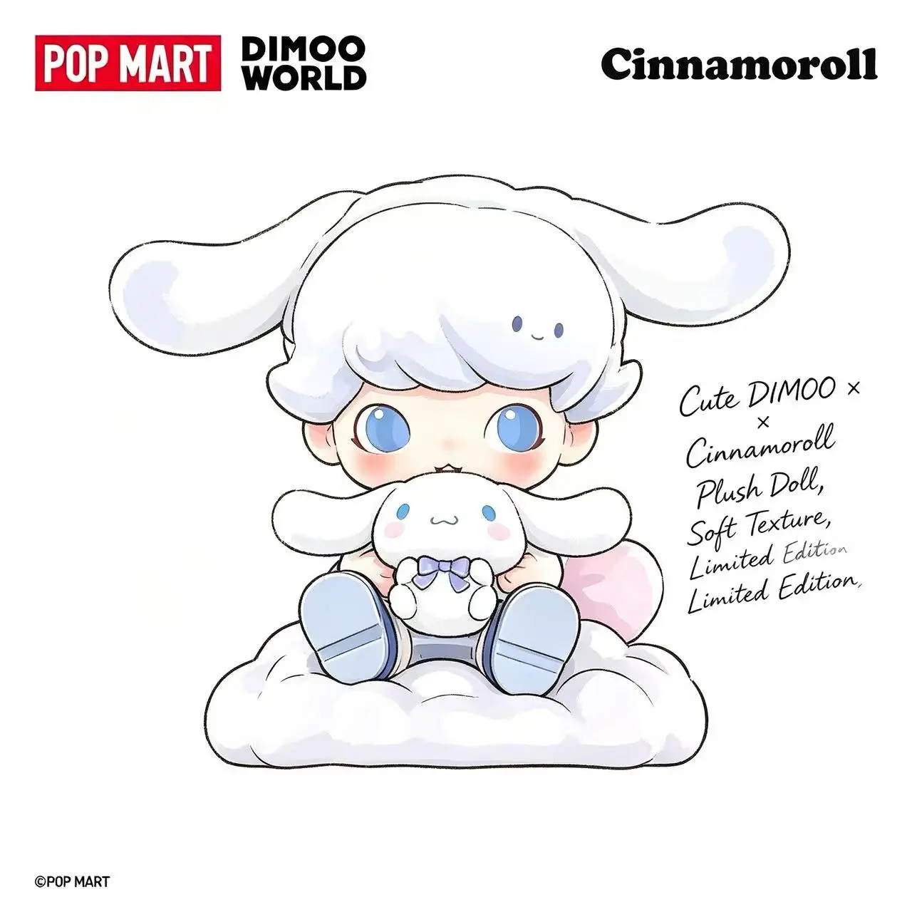 

POPMART DIMOO WORLD Cinnamoroll Series Blind Box Mystery Caixa Sorpresa Anime Figures for Girls Cute Model Birthday Gift