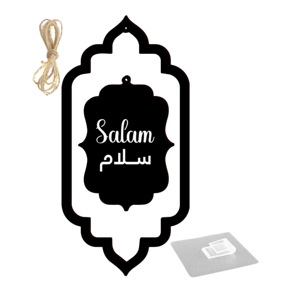 

Wooden Hollow Sign Home Decor Black Basswood Door Plate Hanging Farmhouse Ornament Porch Decoration Wall Display