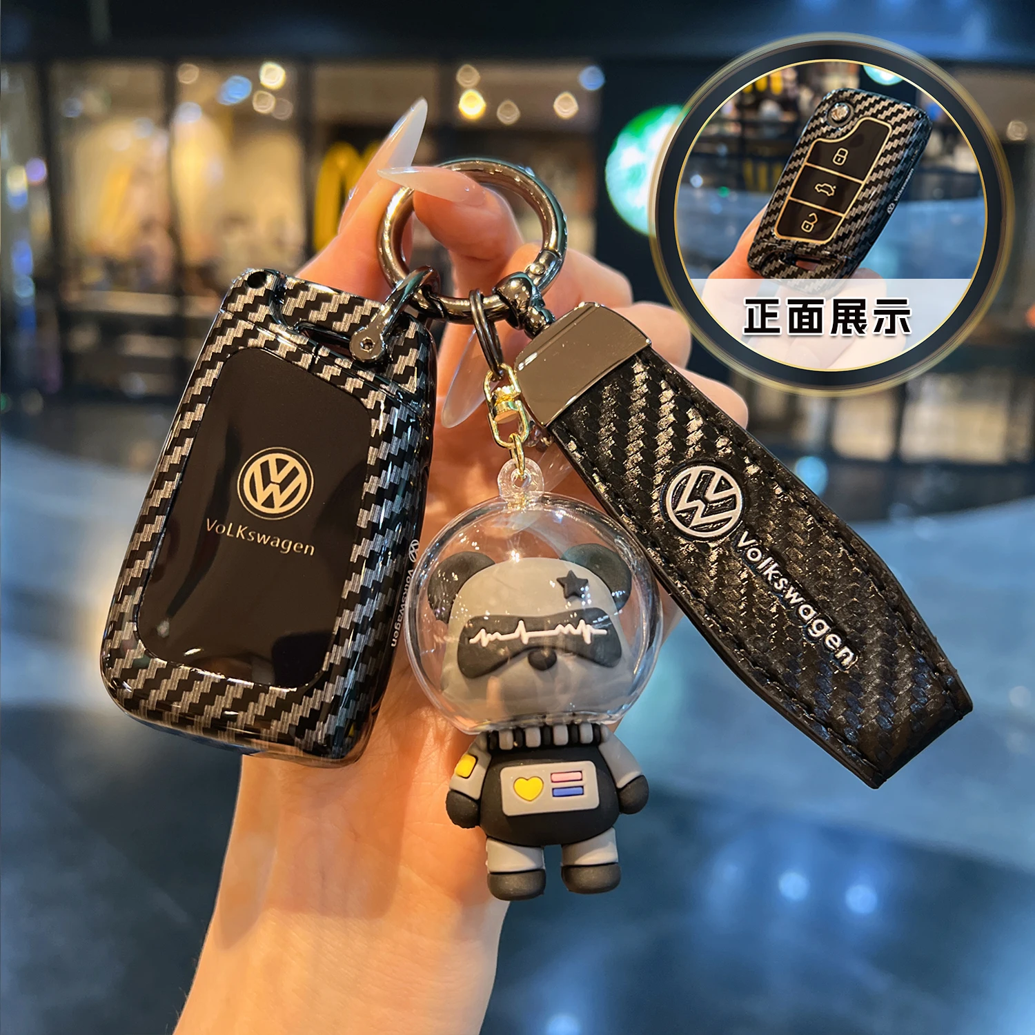

Key Case Cover For VW Volkswagen Golf 7 MK7 Tiguan MK2 T-roc T-cross Skoda Octavia Kodiaq Karoq Seat Ateca Leon Fob