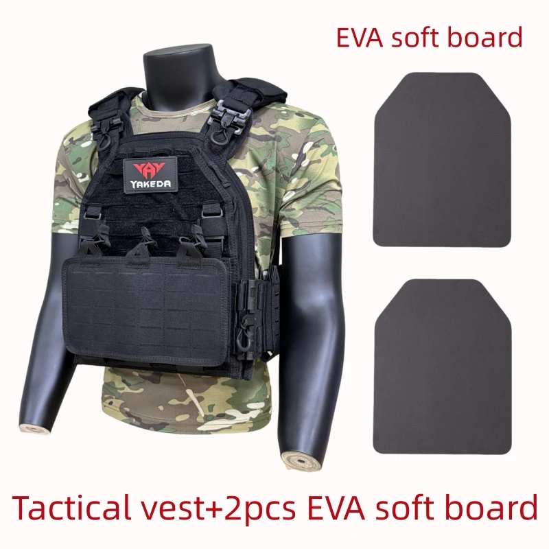 YAKEDA 6094 Tactical Vest Adjustable Molle Combat Vest Breathable Outdoor Wargame CS Training Protective Gear for Men