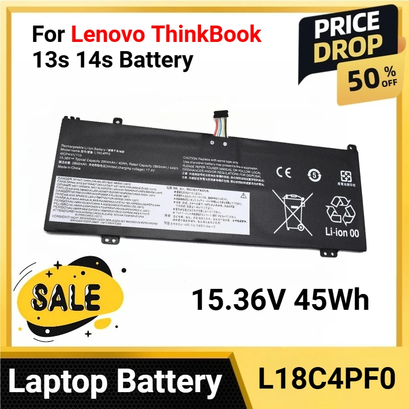 L18C4PF0 15.36V 45Wh Per Lenovo ThinkBook 13s 14s Batteria per 13s-IWL 13s-20R90071GE 14s-IWL 14s-20rm0009us serie