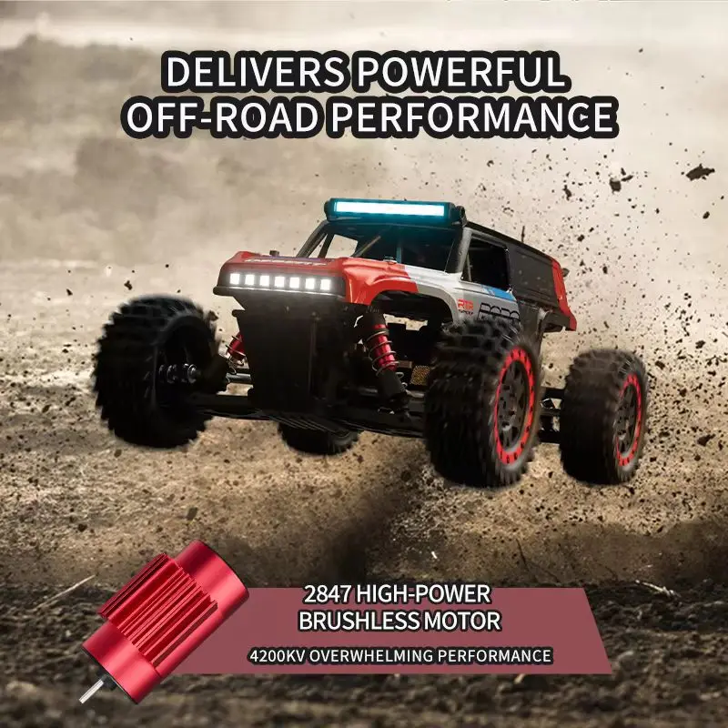 

1:16 4WD RC Car 70KM/H Or 50KM/H With LED Brushless Motor Remote Control Cars 2.4G High Speed Drift Monster 4x4 Truck Kids Toys