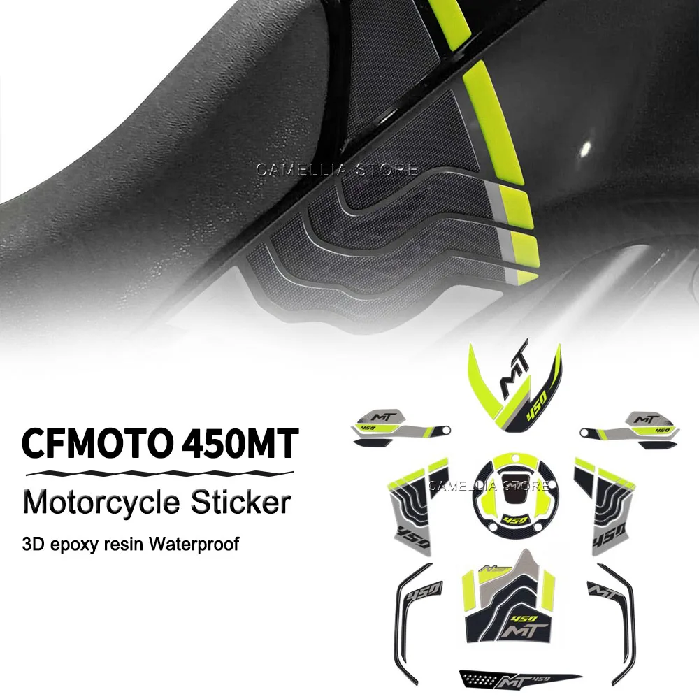 

for CF MOTO 450 MT 2024 Motorcycle Accessories 3d Epoxy Fuel Tank Sticker Waterproof Sticker Newly Launched Sticker Set