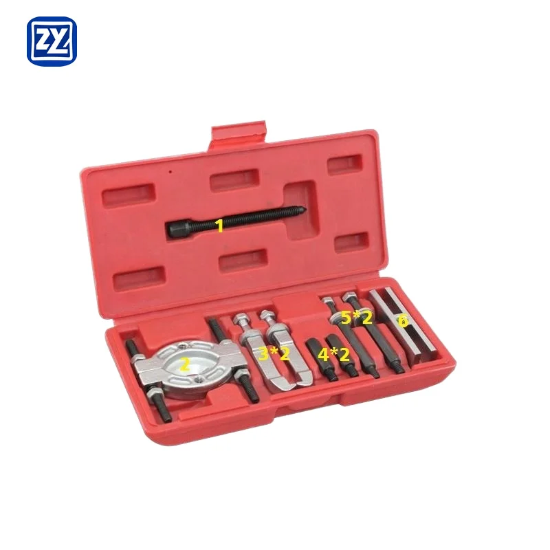 

YUNTU 9pcs Mini Bearing Puller Separator Set 30-50mm Pull Out Jaw Gear Puller Removal Bearing Splitter XC9023C