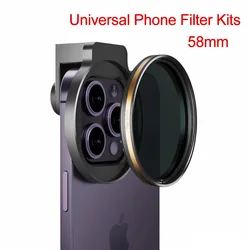 Fotorgear 58mm Universal Phone Filter Kits CPL Star Variable ND Filter for smartphones/iPhone 13 14 15 Pro Max/Huawei/Xiaomi