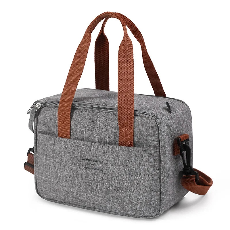Neue tragbare Lunch-Tasche für Damen, thermoisolierte Lunchbox, Kühltasche, wasserdichte Bento-Tasche, Büro-Essens-Umhängetasche – Detail 9