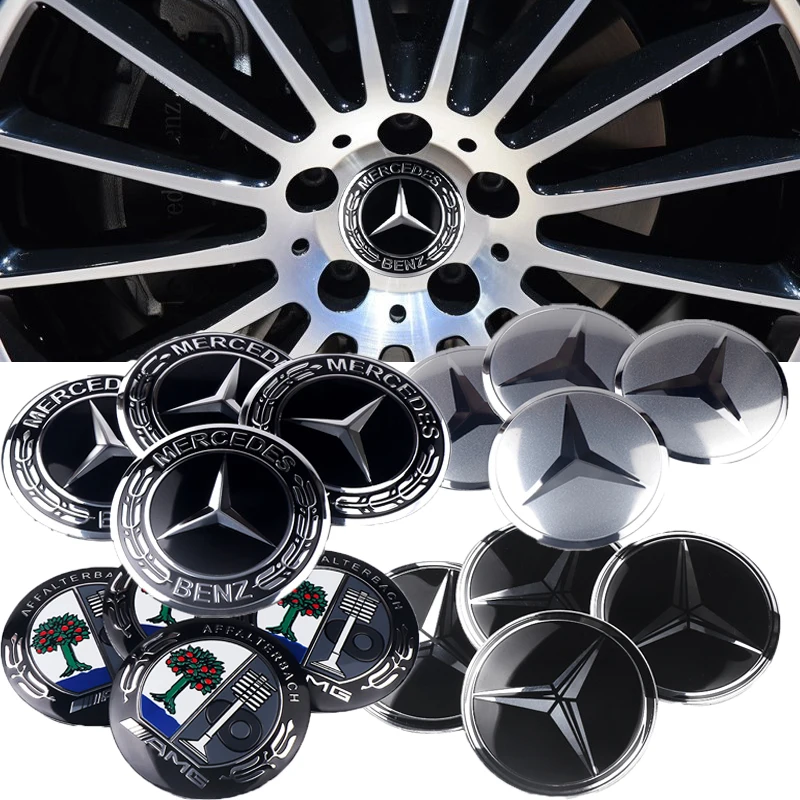 4 шт., металлические алюминиевые эмблемы для MERCEDES BENZ AMG W108 W124 W126 W177 W190 GLA