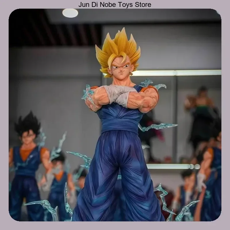 

Фигурка Gotenks Jt Factory Dragon Ball со светящимися тремя головами, стоящая поза, 38 см, аниме-статуэтка, украшение для рабочего стола, подарок