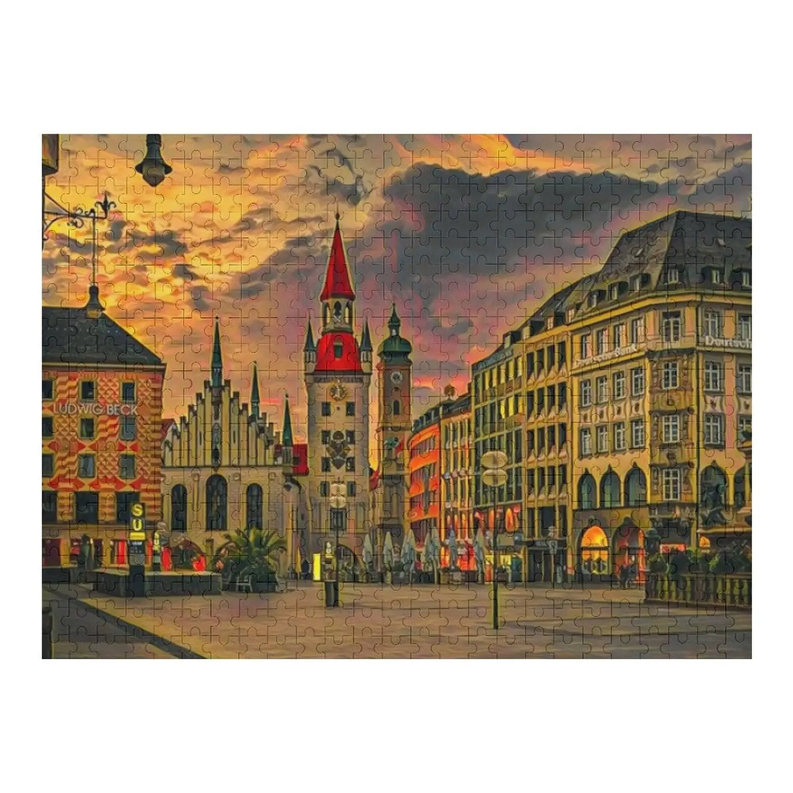 

Munich City Streets Jigsaw Puzzle Customizeds For Kids Toddler Toys Puzzle